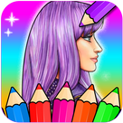 Coloring Glitter Step By Step: Descendants 3 Coloring Book