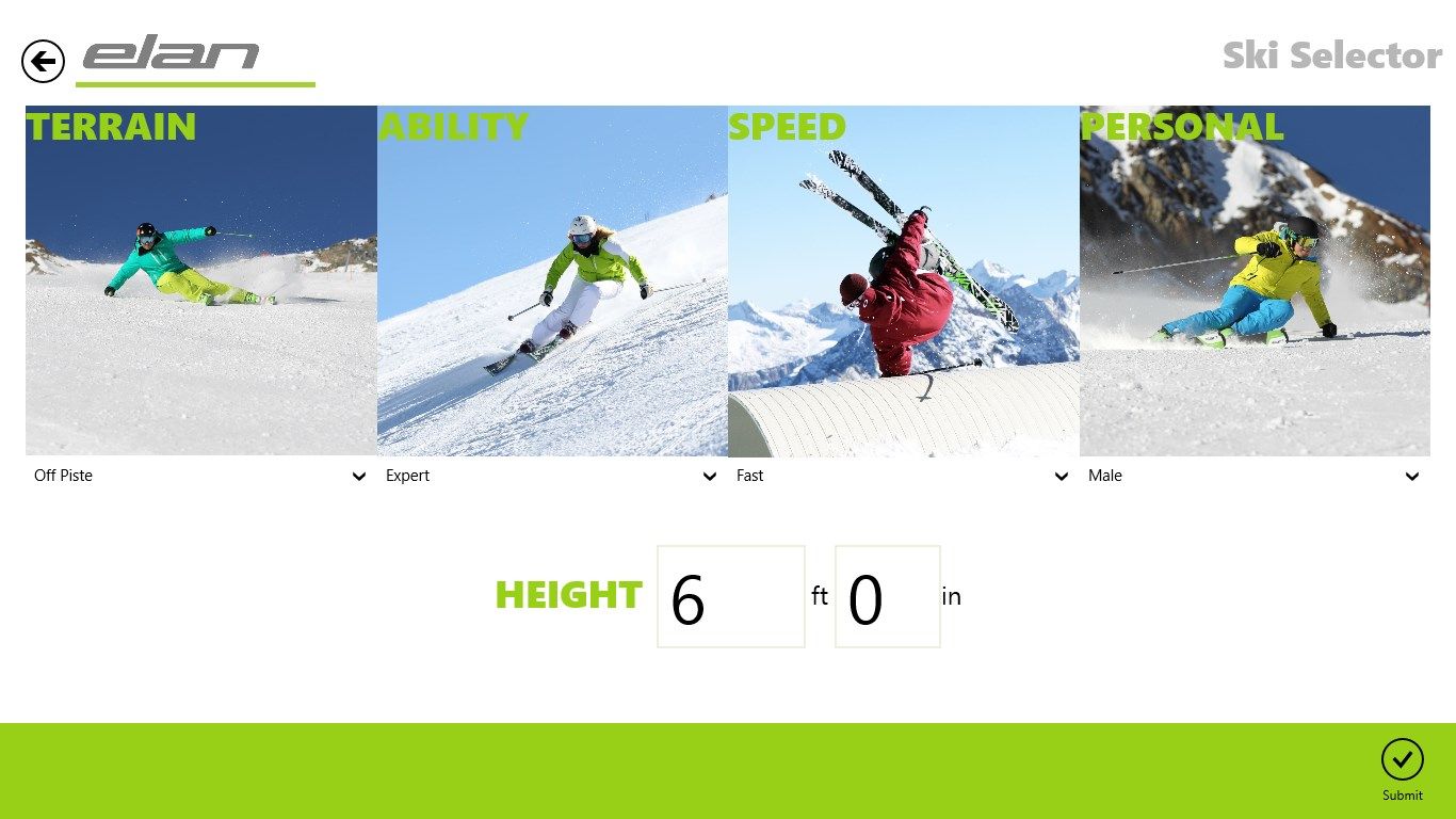 Select your skis