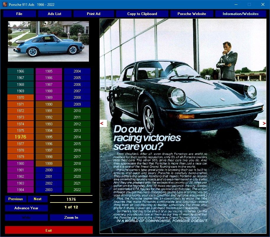 Porsche 911 Ads 1966-2022