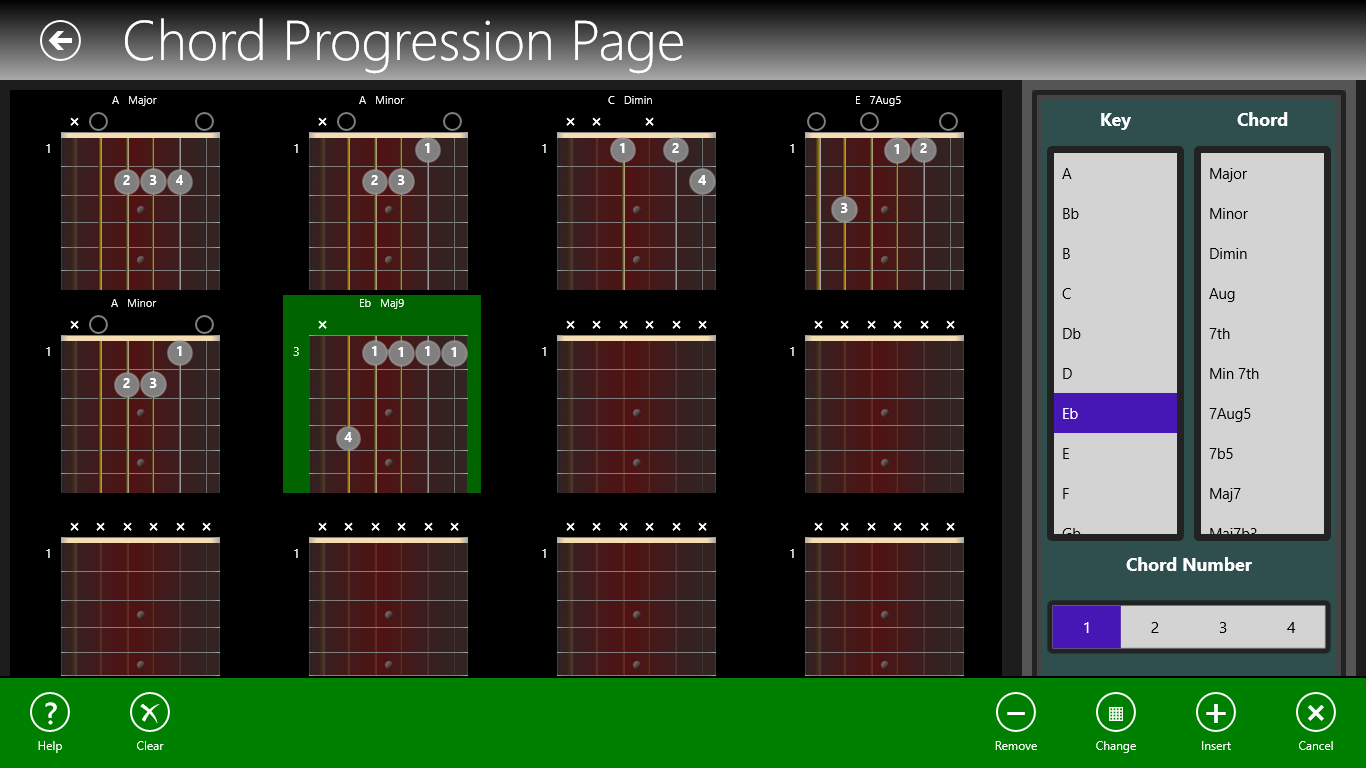 Easily edit each chord progression using the Chord Library