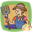 Farm coloring book 🎨 : Games for Kids - Kids Painting Games for Preschool Toddlers 2,3,4,5 Year Olds