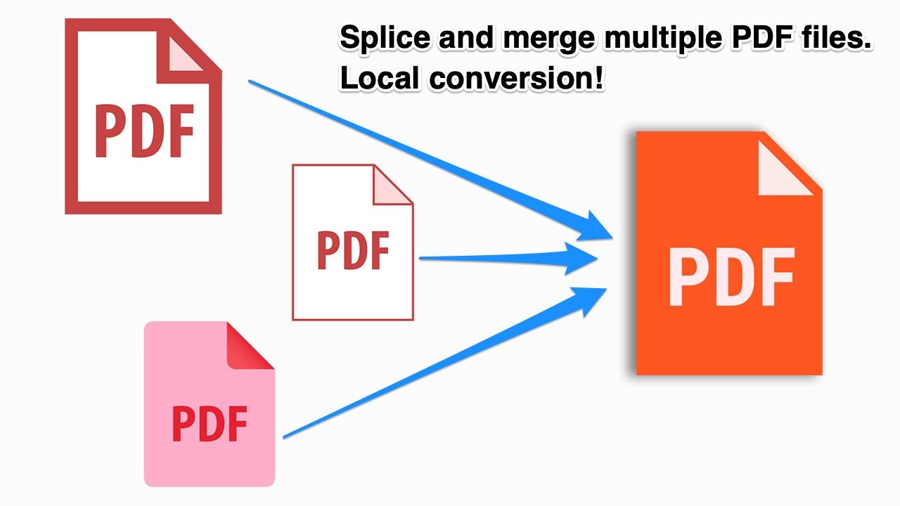 Splice and merge multiple PDF files.
Local conversion!
