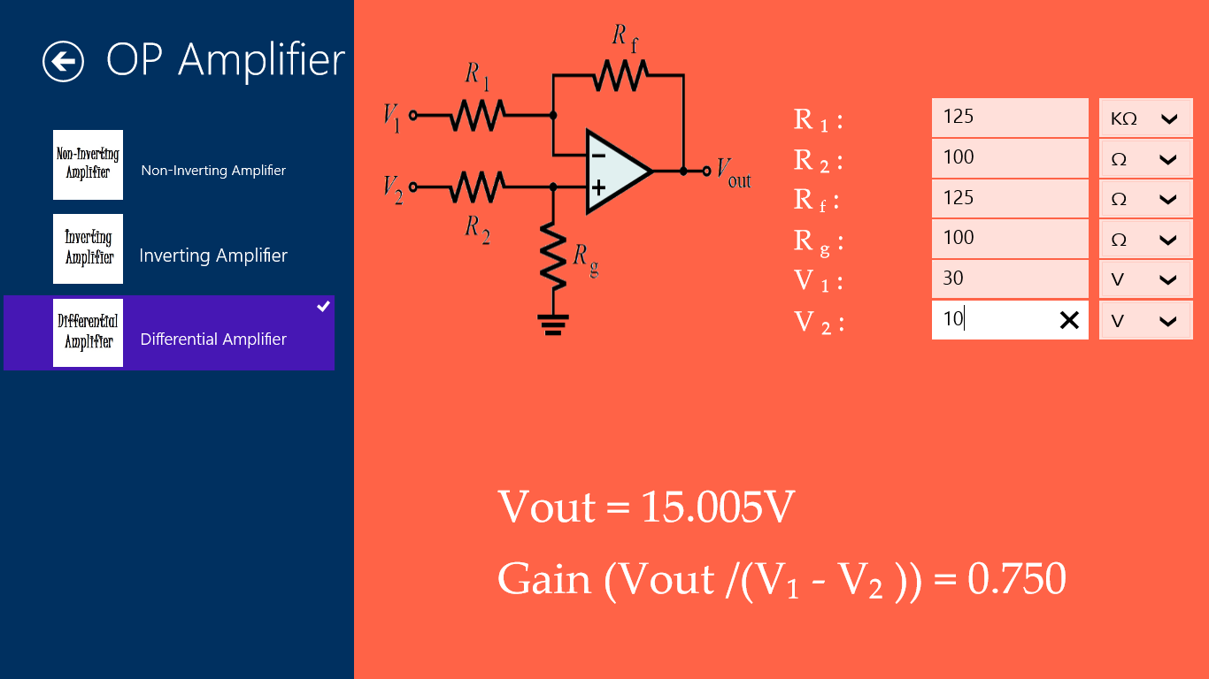 Differential Amplifier Design Tool.