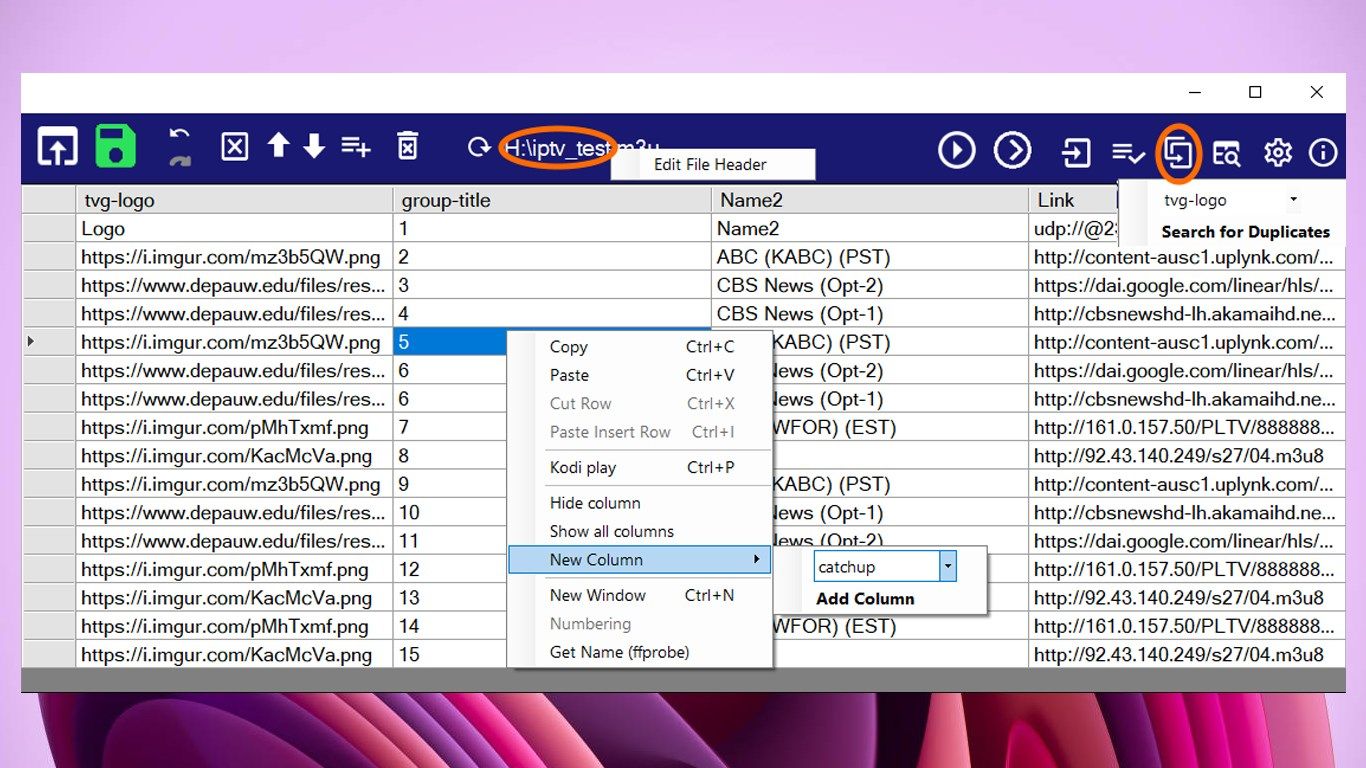 IPTV Playlist Editor for Windows