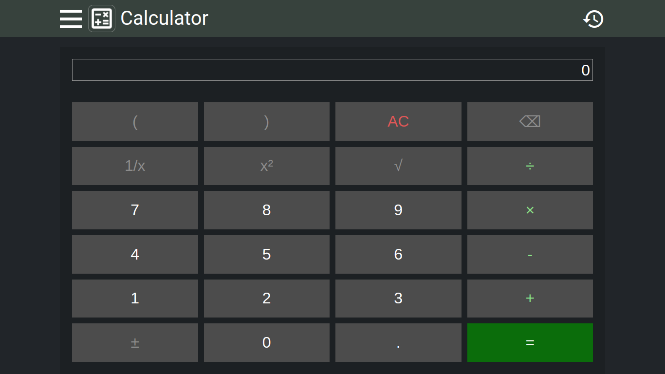 Calculator with math.js