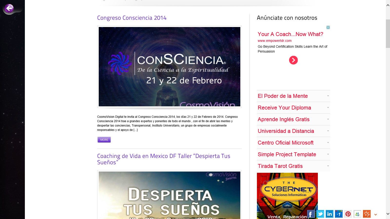 Eventos de CosmoVisión Digital