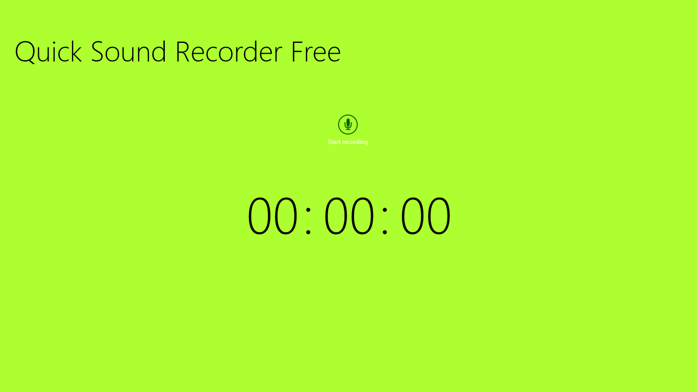 Tap on the button and start recording!