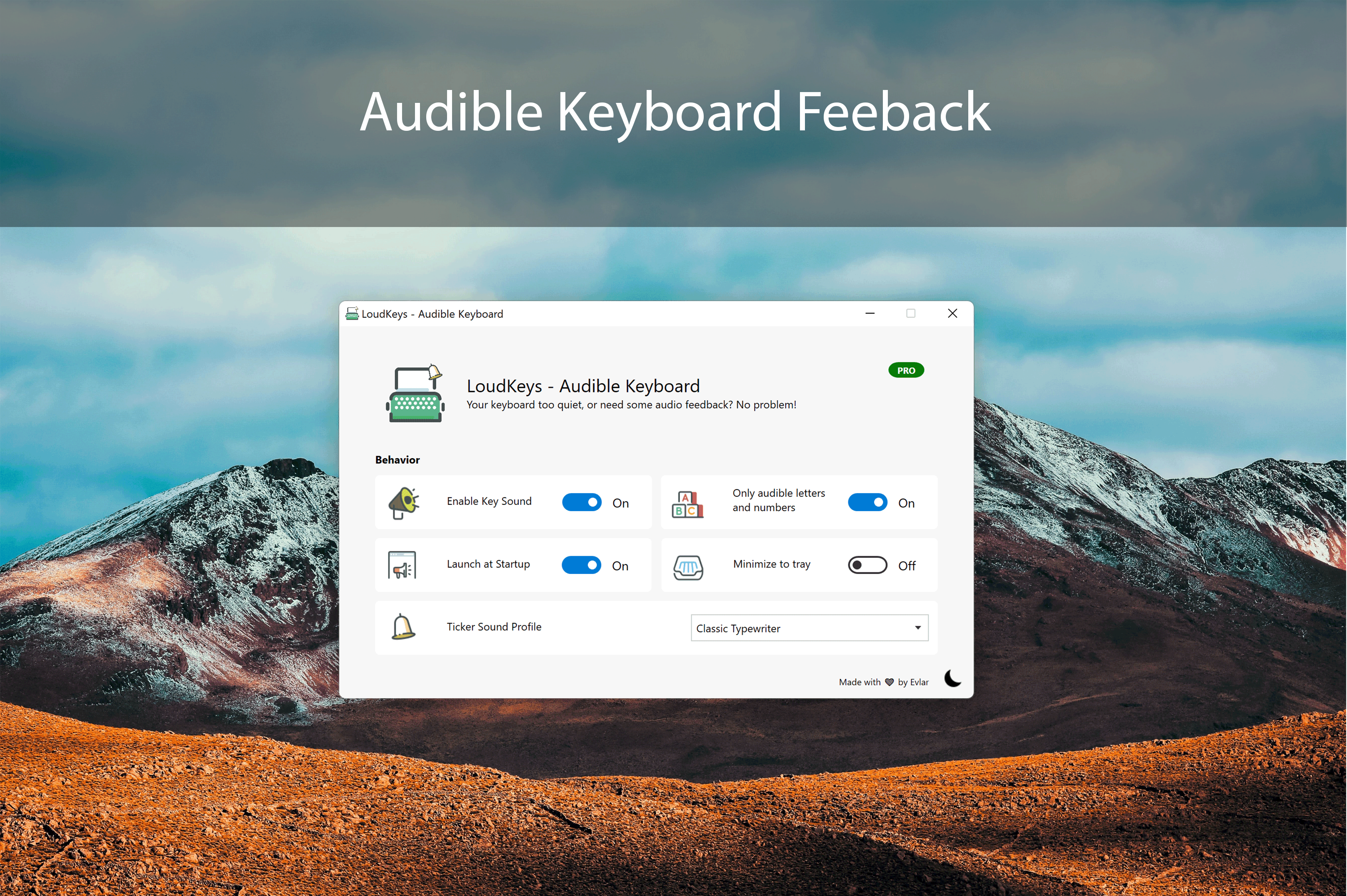 LoudKeys - Audible Keyboard Feedback