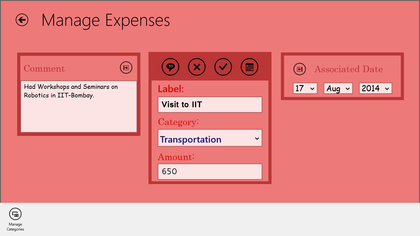 Input your Expenses