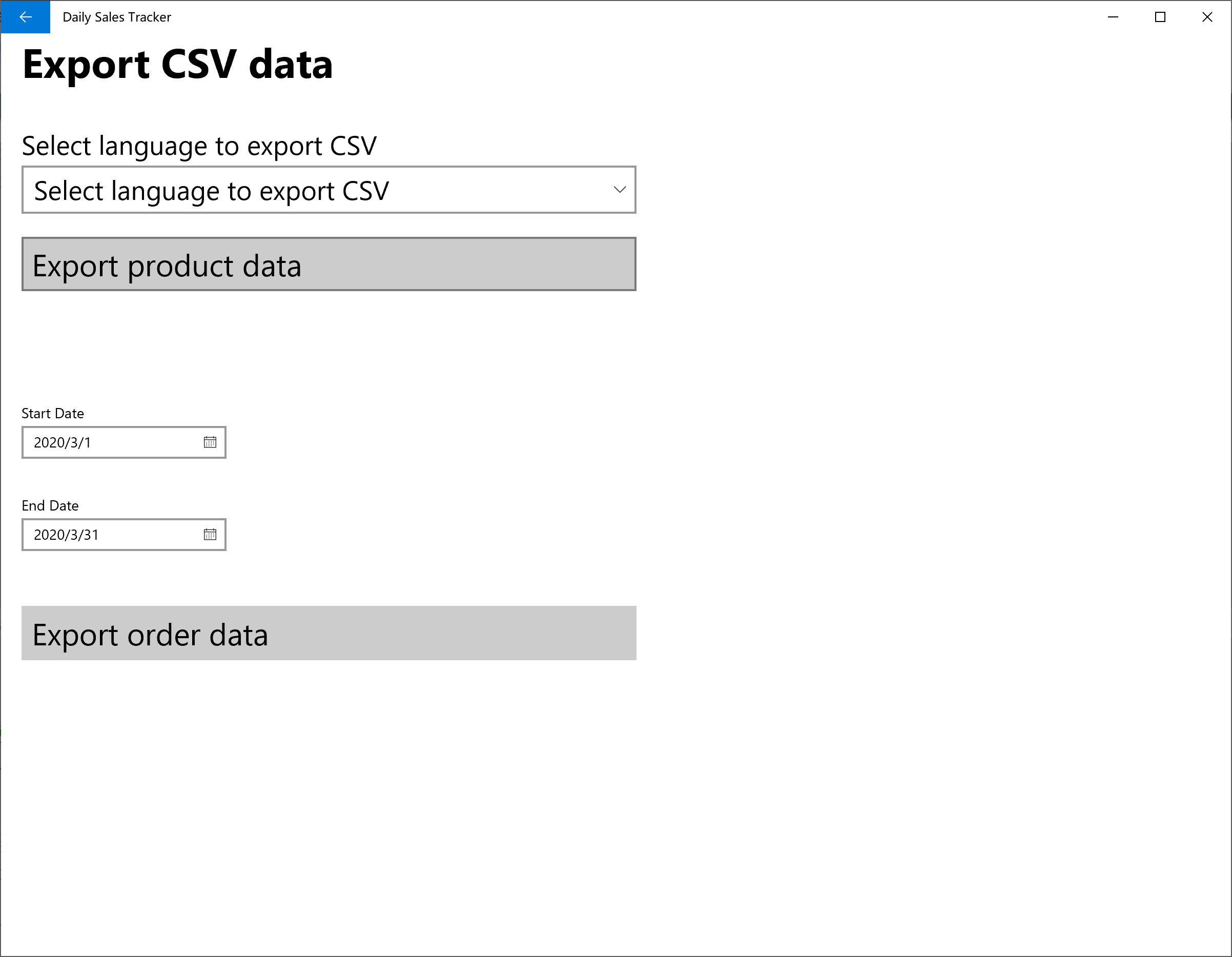 CSV data export feature, which can be opened or edited using Excel.