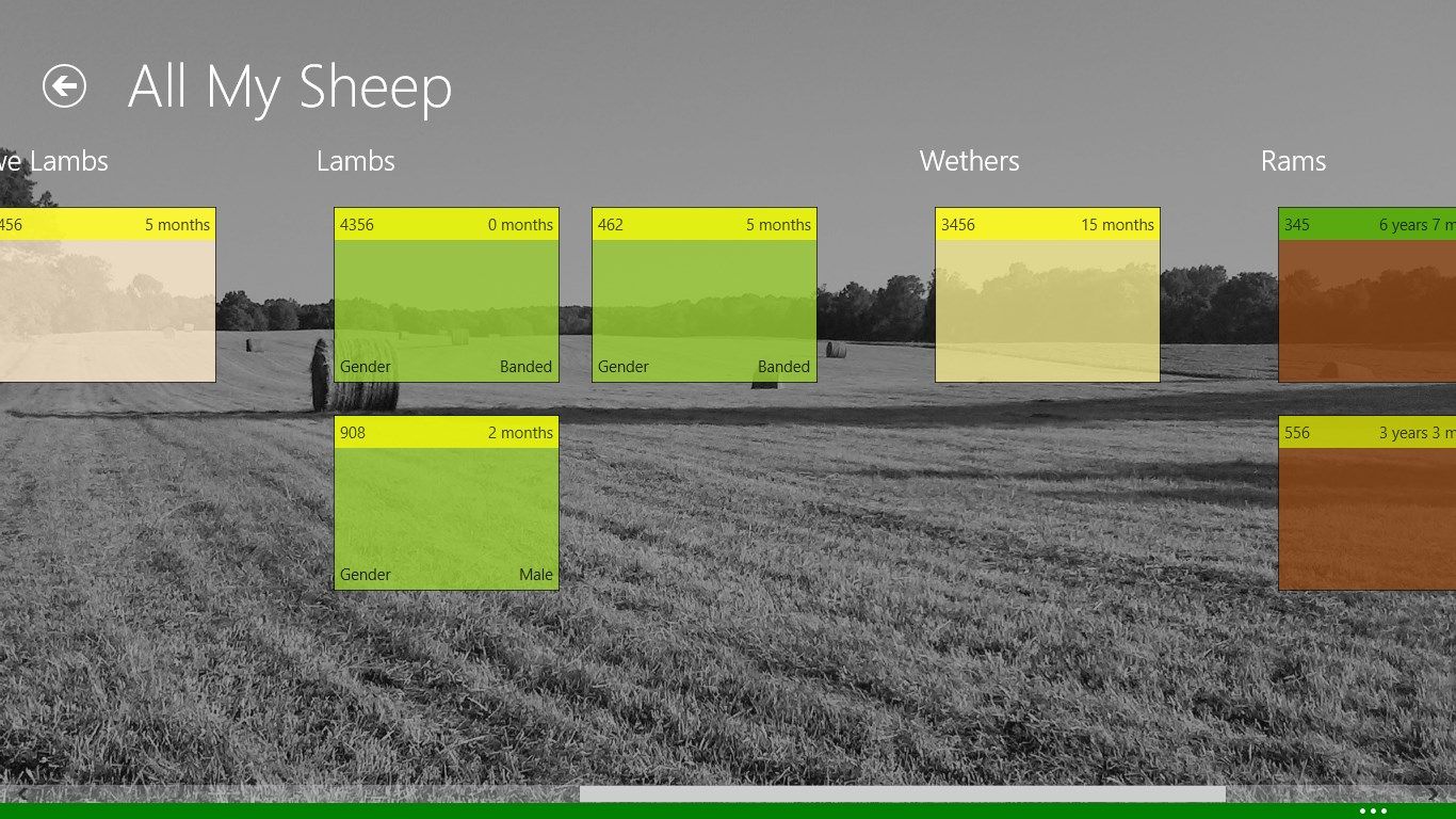 Manage Flock page (right side)