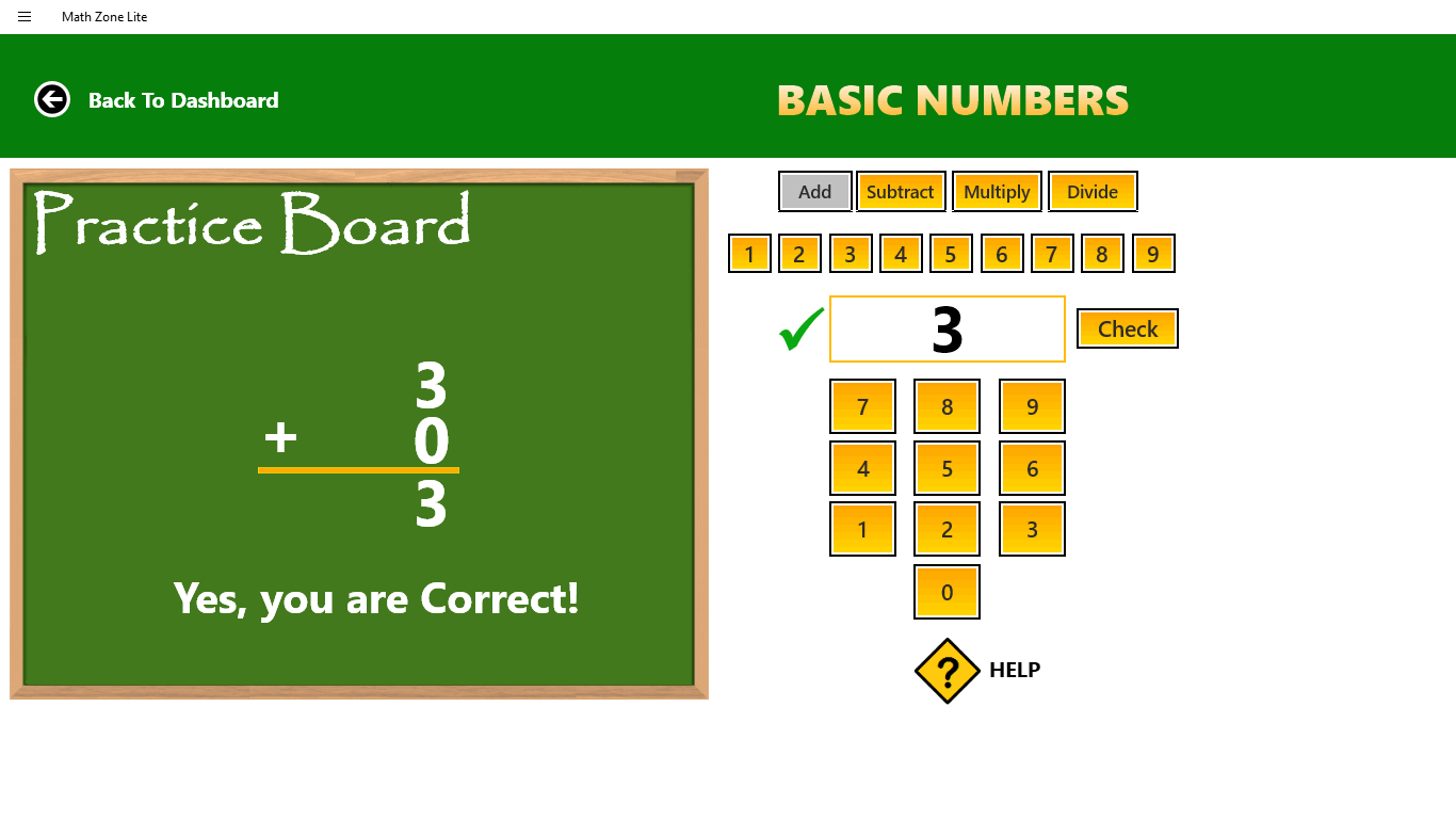 Practice all the basic number tables from the chalkboard.