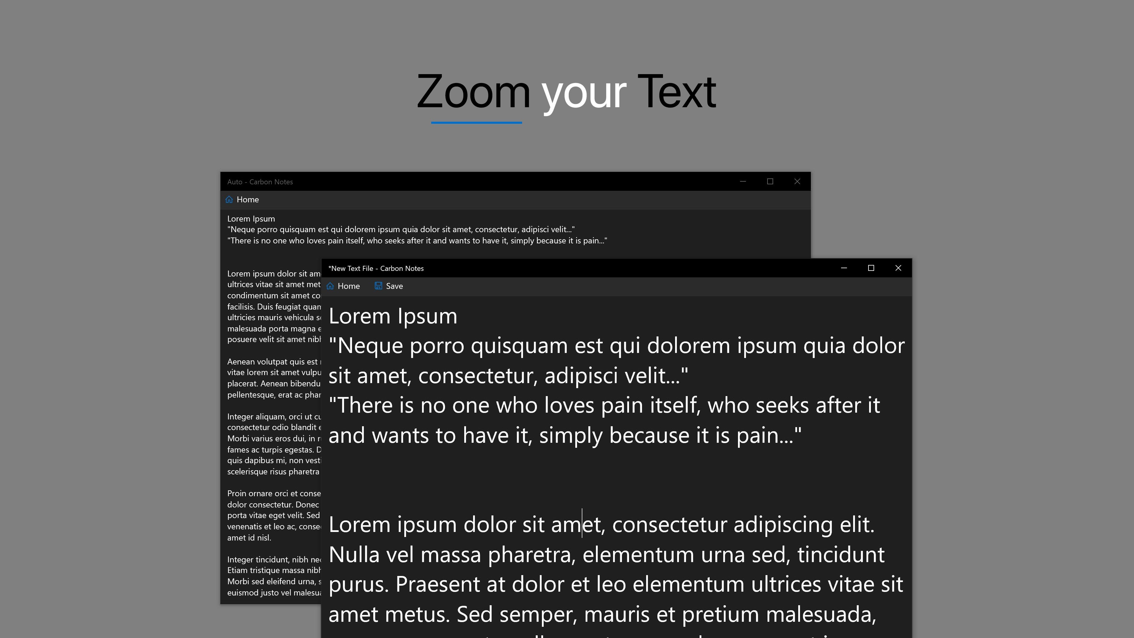 Increase or decrease the font size while typing using Ctrl - + or scroll.