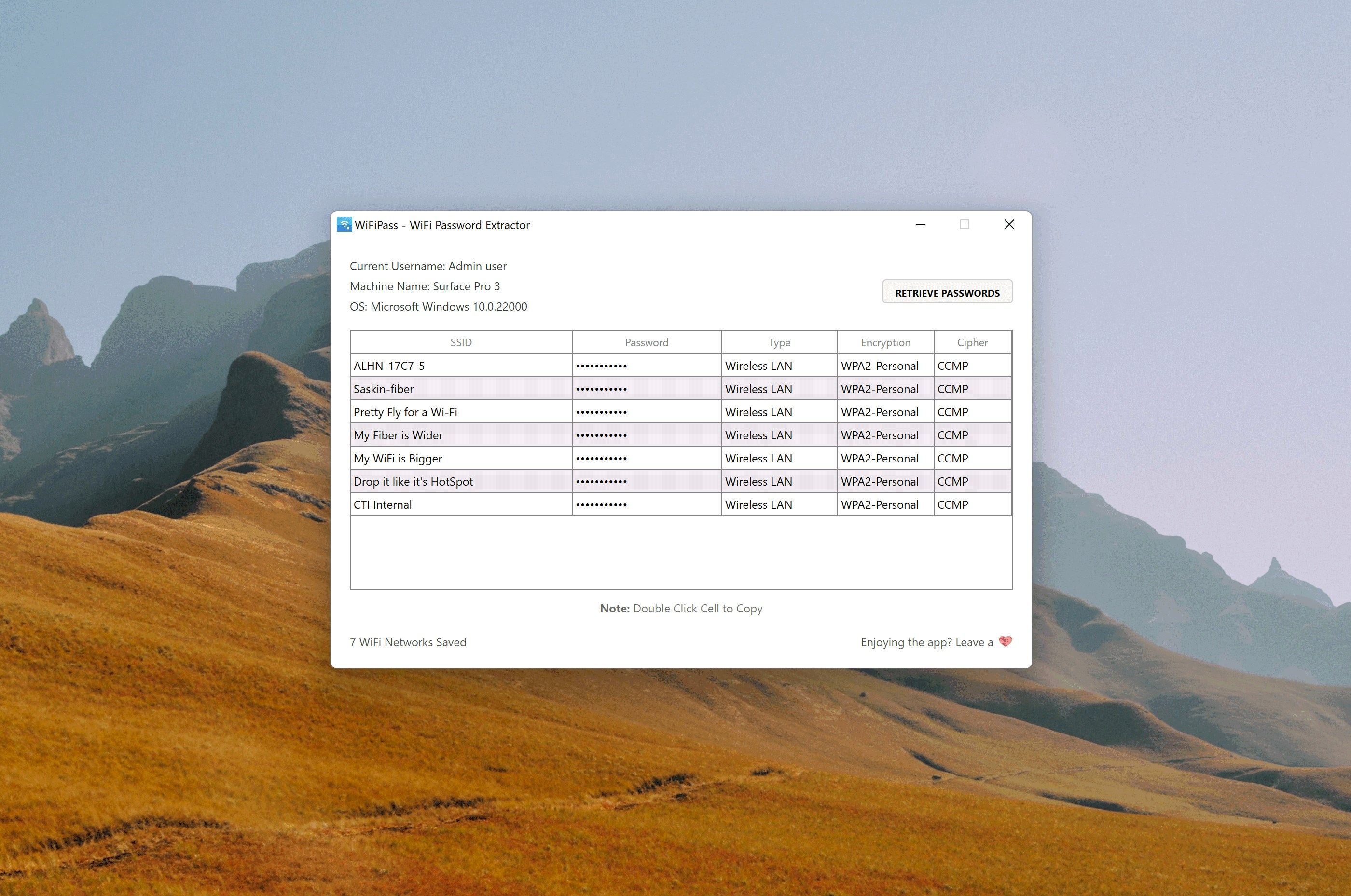 WiFiPass - WiFi Password Extractor