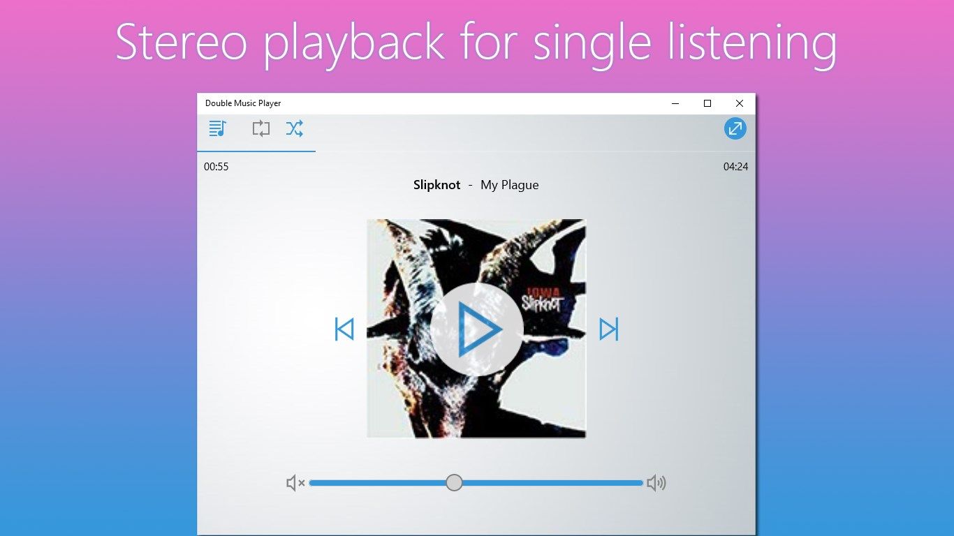 Stereo playback for single listening