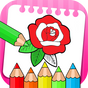 Flowers coloring book