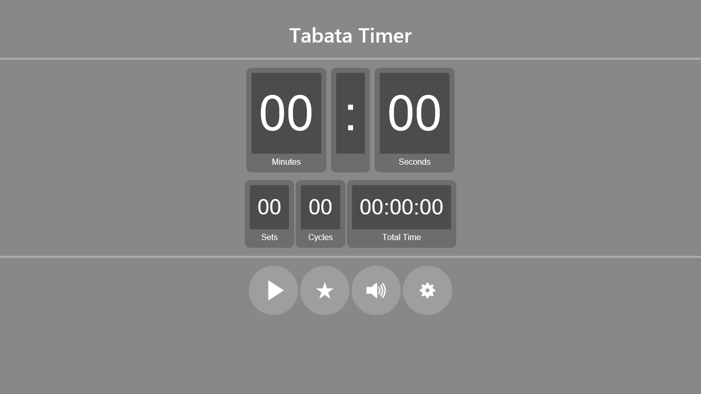 Tabata Workout Interval Timer