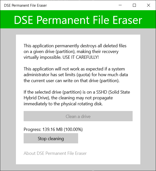 DSE Permanent File Eraser
