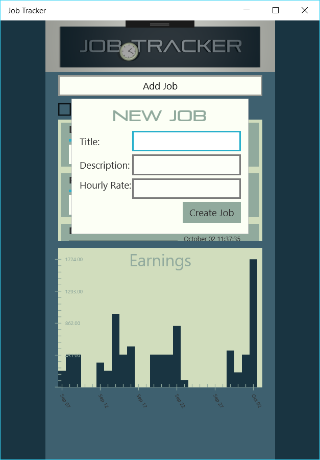 Create multiple jobs to track a complex project, or use a single job to track employment hours at your place of work.
