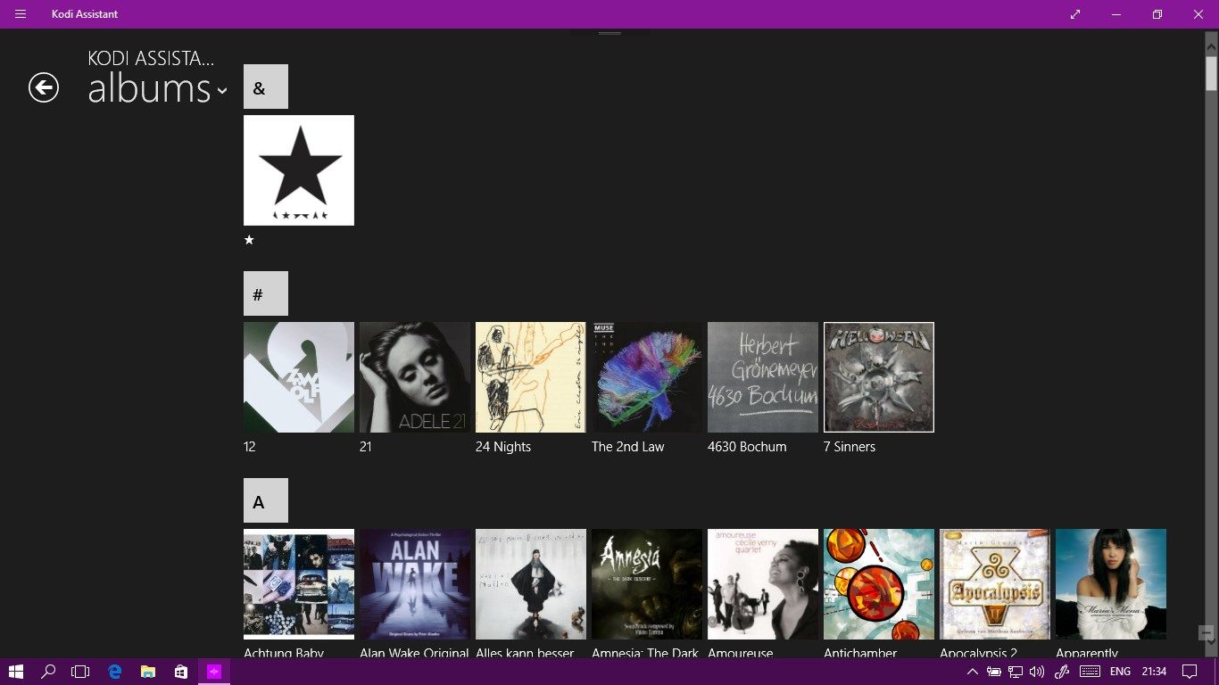 all music - albums view