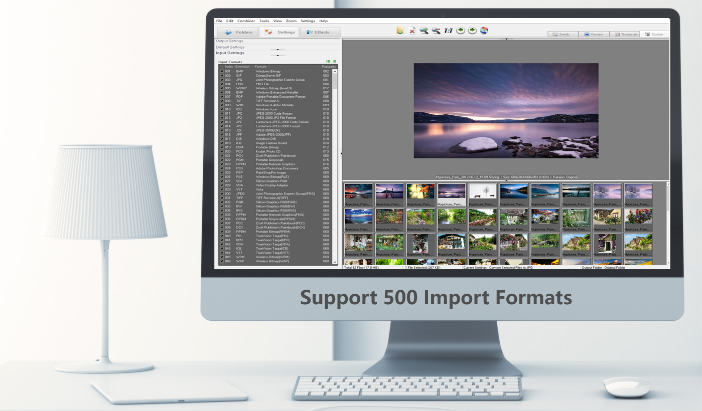 Support 500 Import Formats