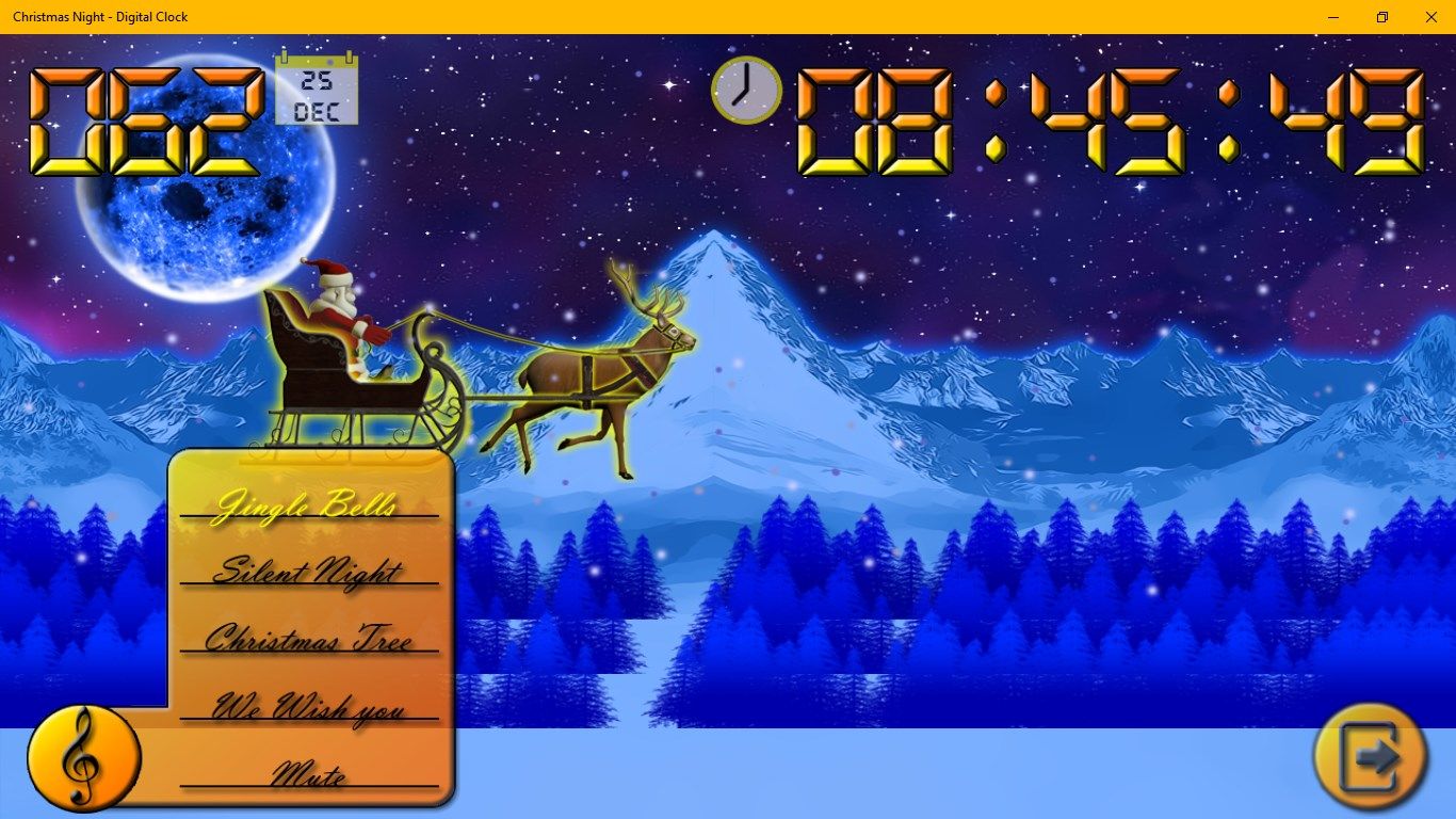 Christmas Night - Digital Clock