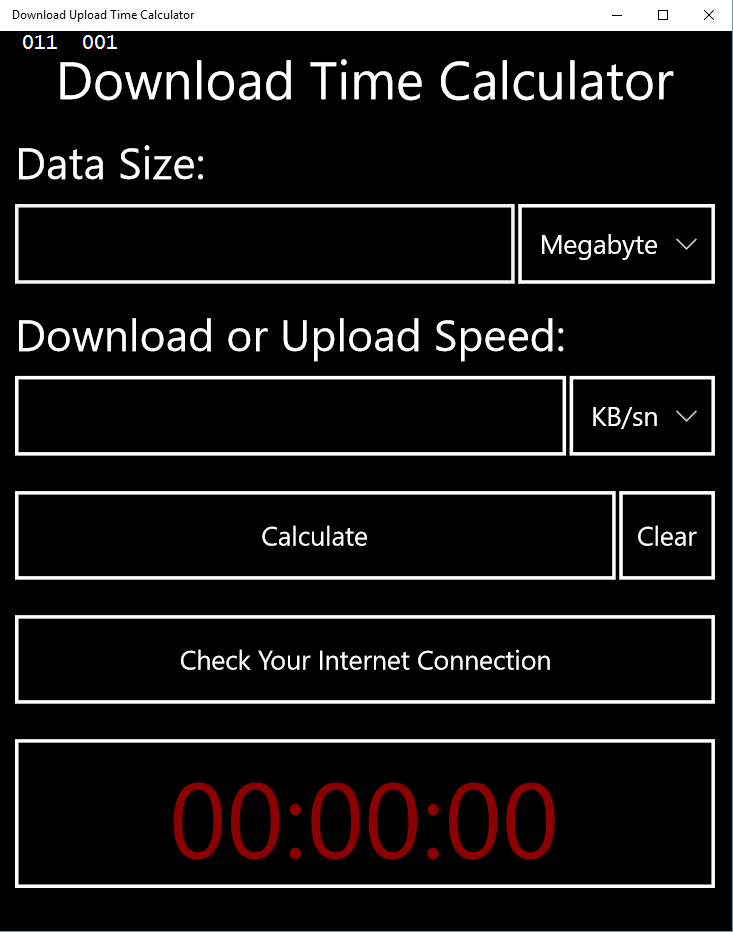 Download Upload Time Calculator