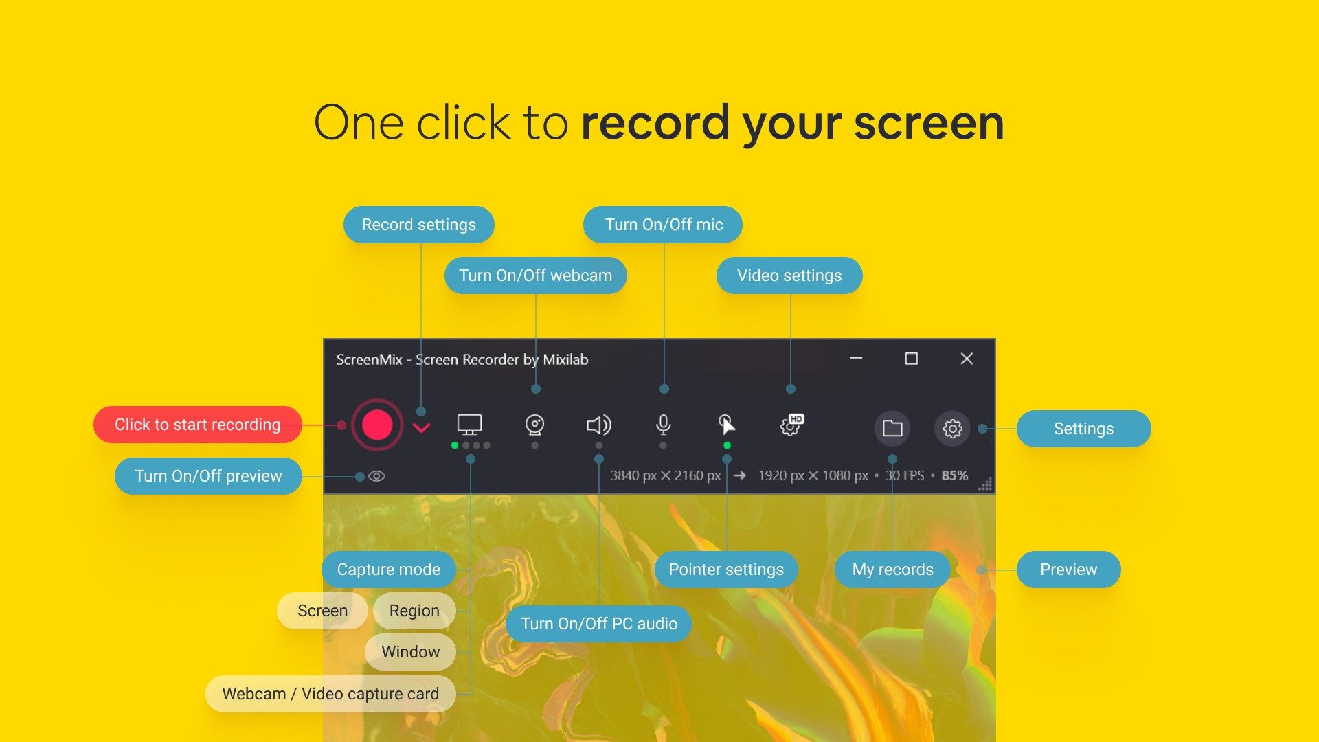 ScreenMix - Record your screen