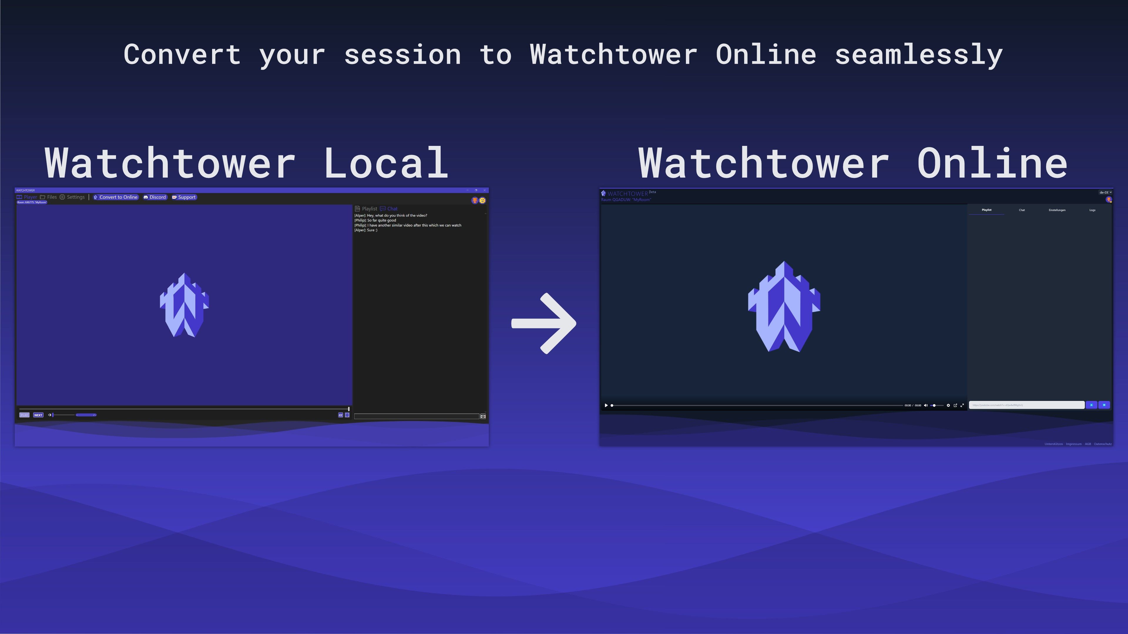 Convert your session to Watchtower Online seamlessly