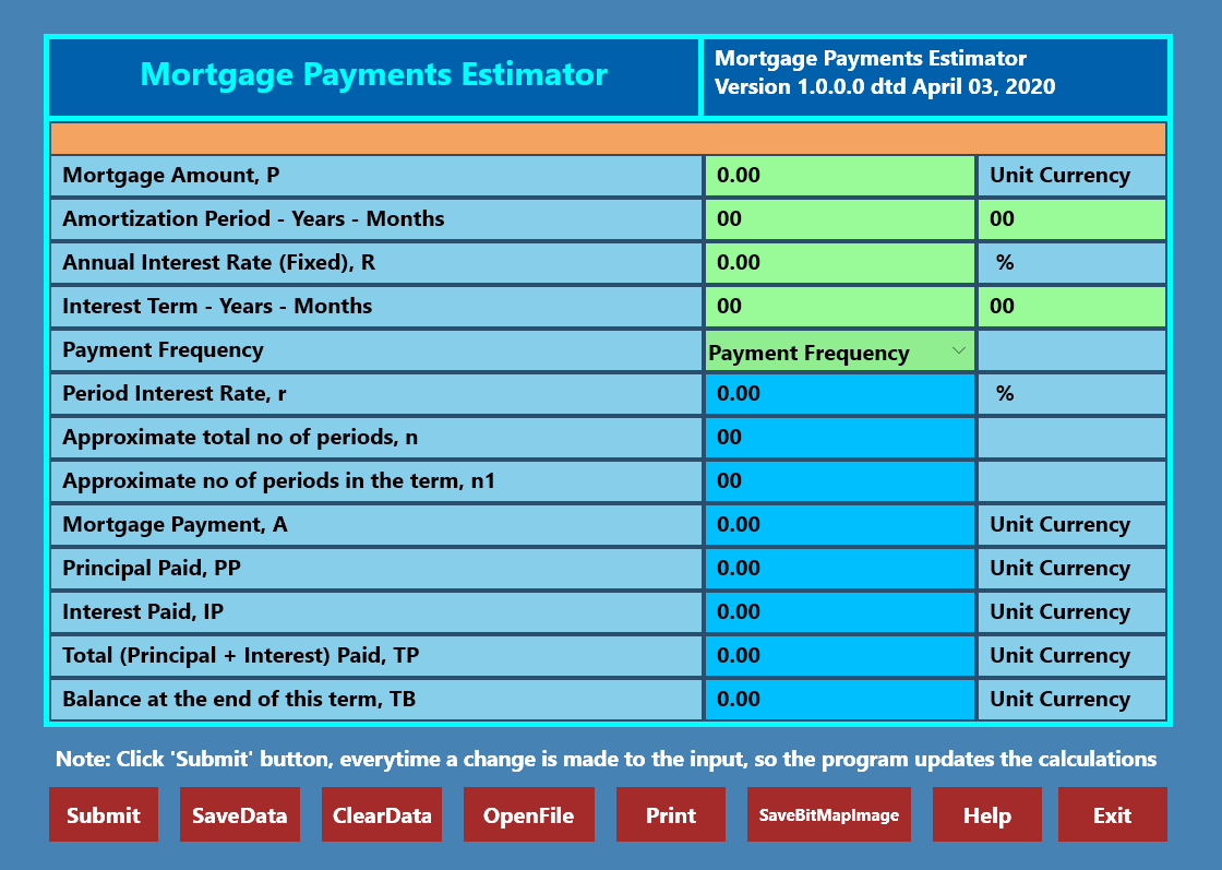 Mortgage Payments Estimator