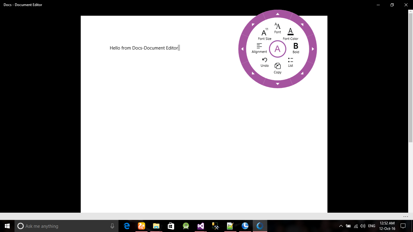 Windows 10 user interface