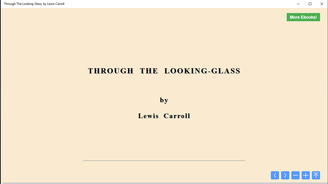 Through The Looking-Glass, by Lewis Carroll