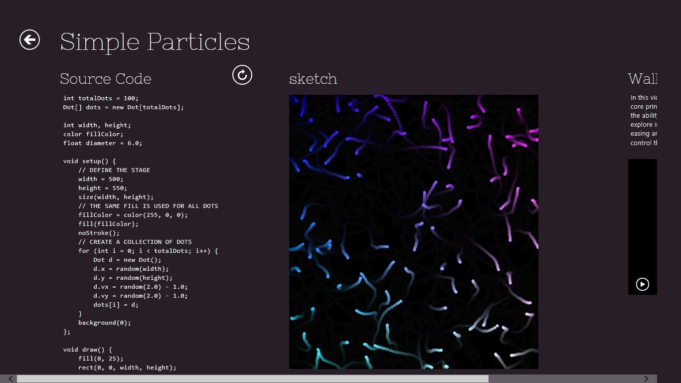 Create a beautiful particle field in ProcessingJS