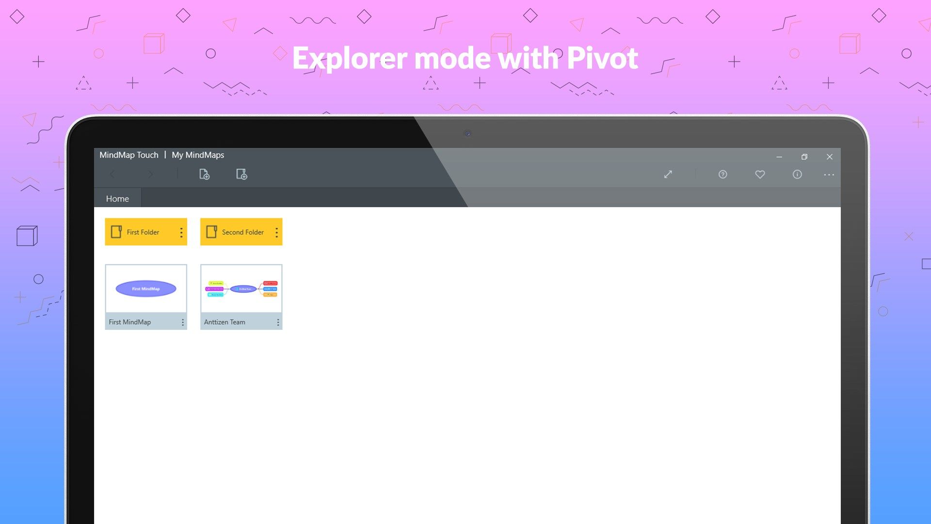 Explorer mode with pivot