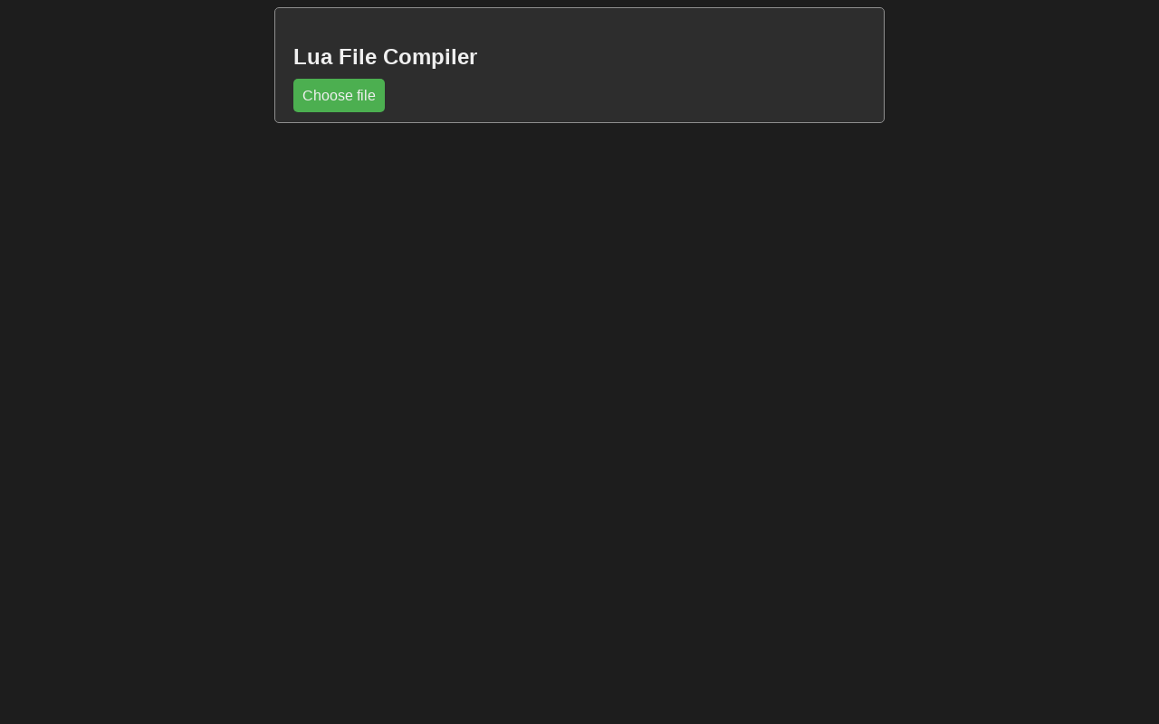 Lua File Compiler