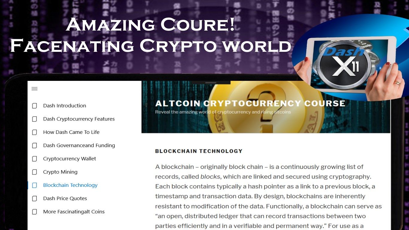 Dash crypto coin course - altcoin digital currency