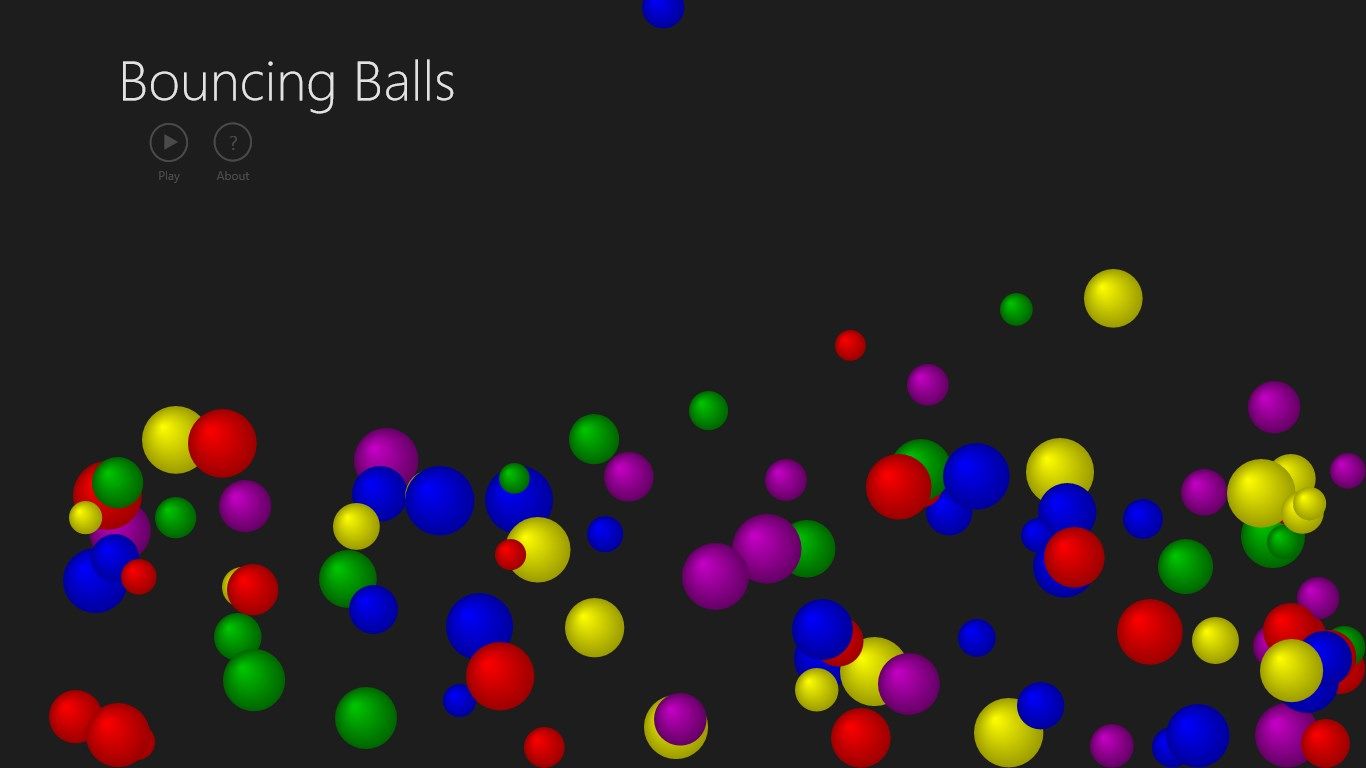 Watch the balls bounce to the bottom of the screen