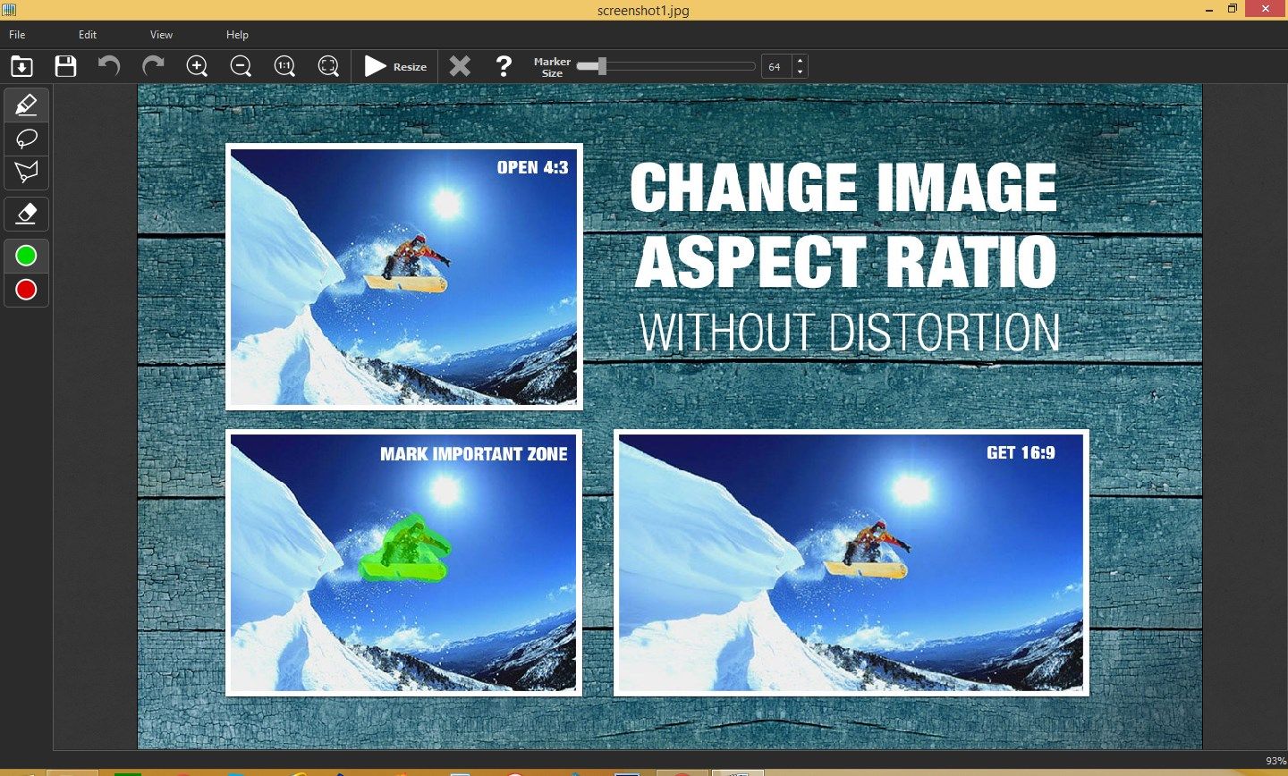 Change image aspect rate without distortion!