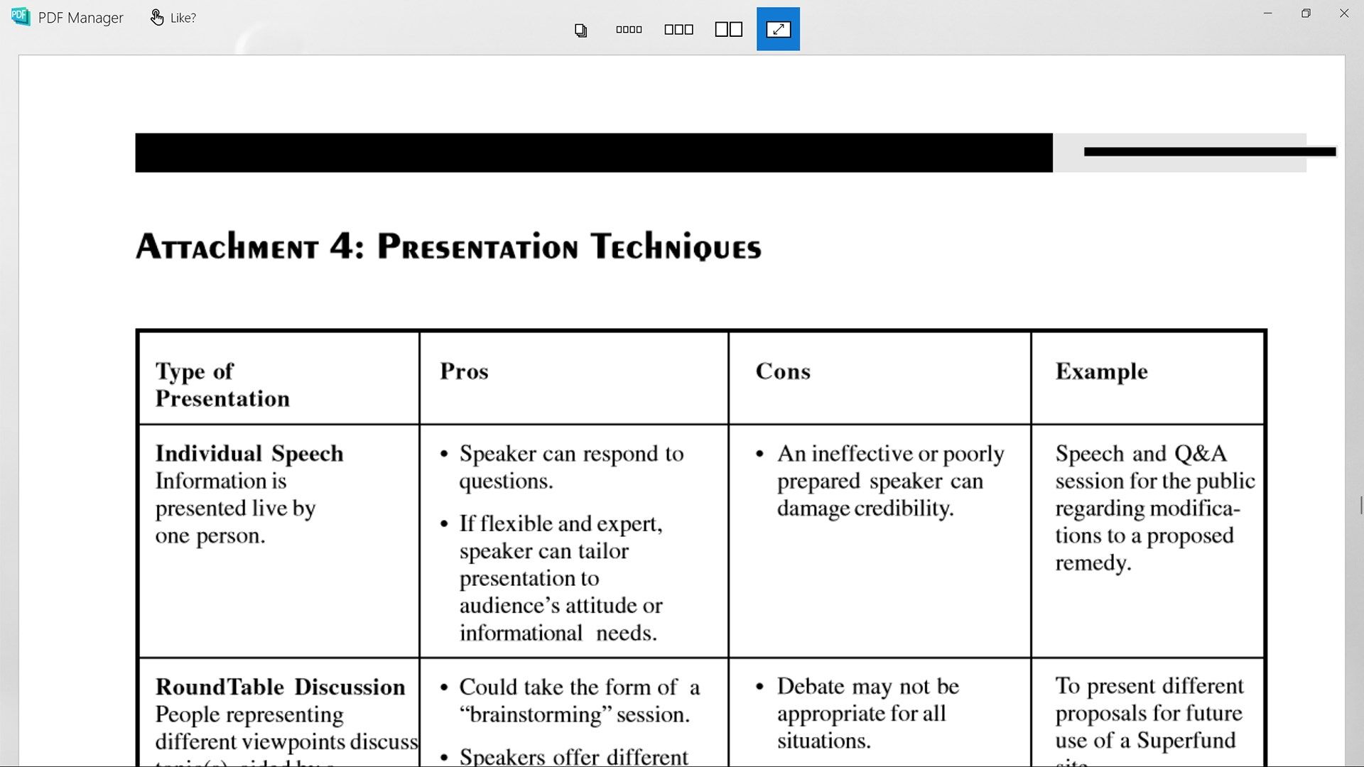 Fullscreen PDF reader