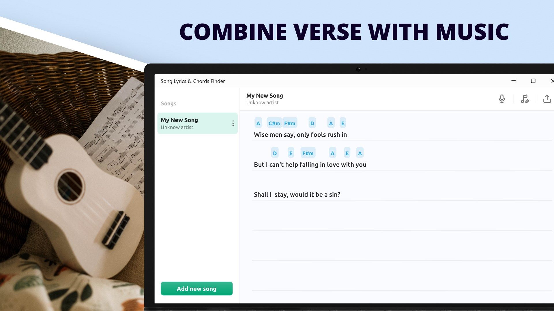 Song Lyrics & Chords - Music Composer
