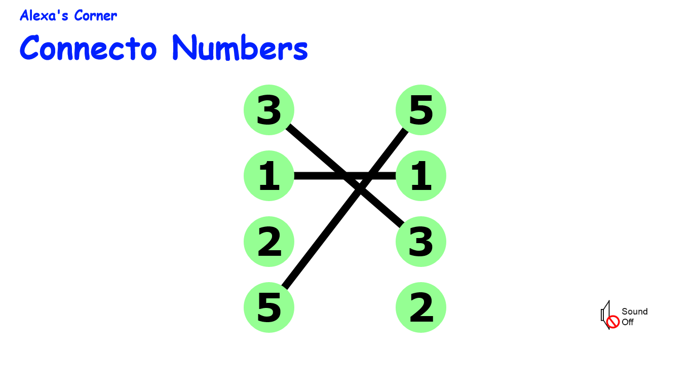 Touch numbers to connect a line between them