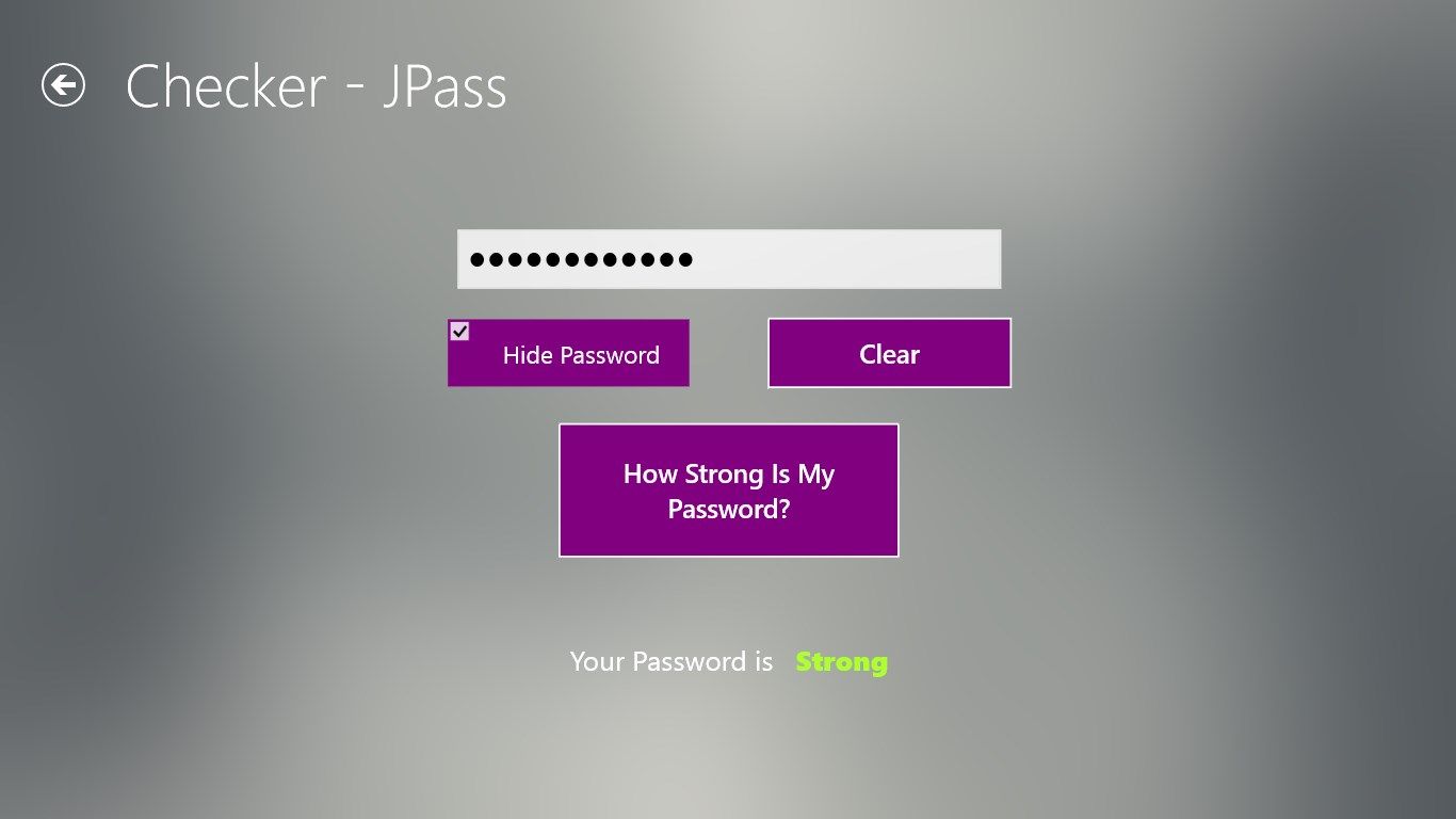 Check if a password is strong enough