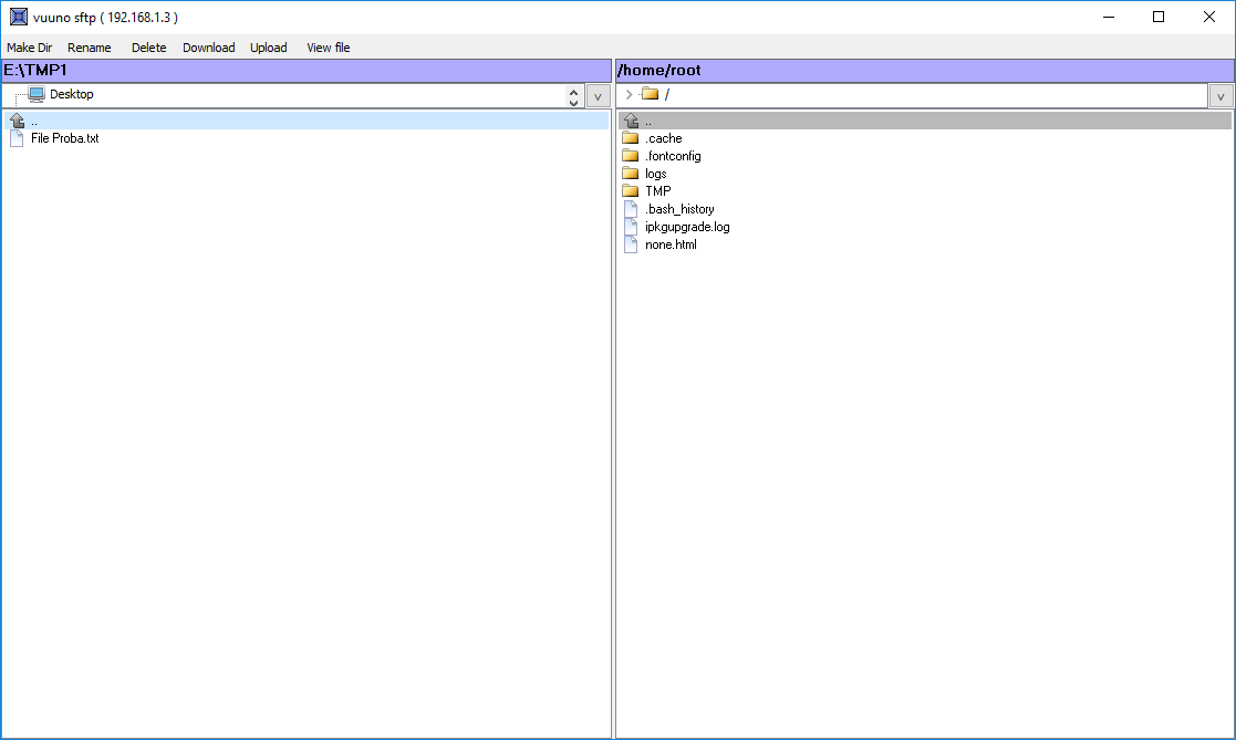 Simple sftp file manager.