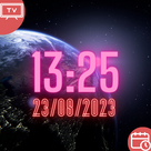 Galaxy Peaceful Colorful Abstract Clock Screen Saver with beautiful Wallpaper & Event Manager for tv 📺 No Ads