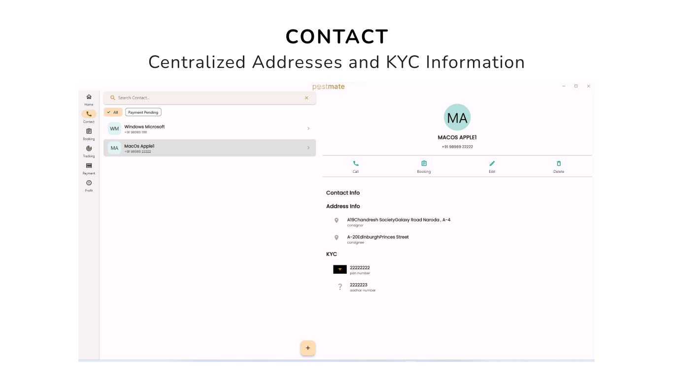 PostMate-Logistics Management