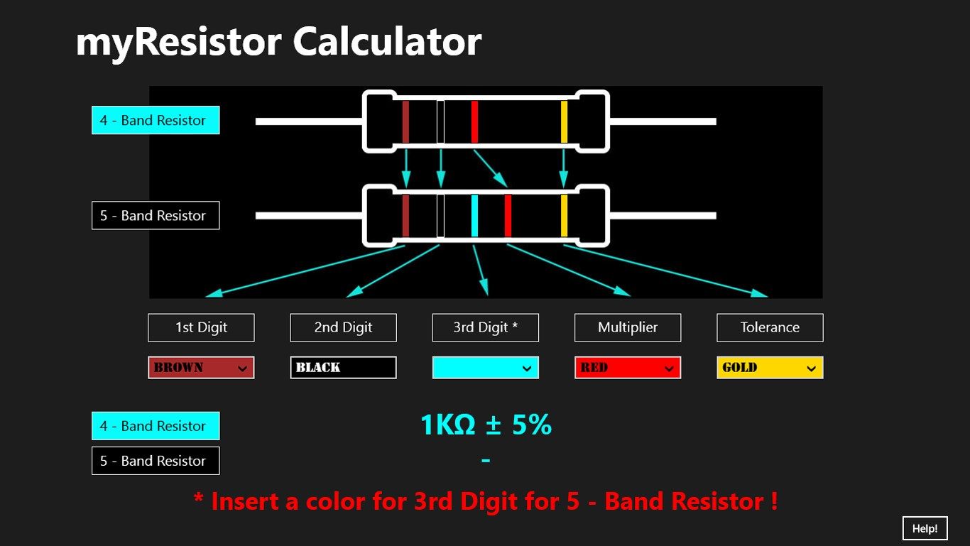 4 - Band resistor value example