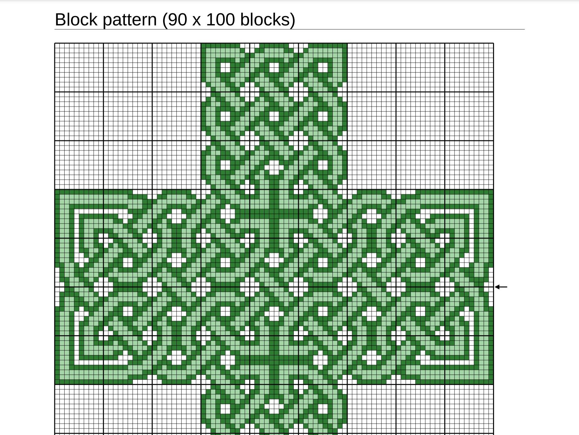 Coloured block pattern for any crafting activity