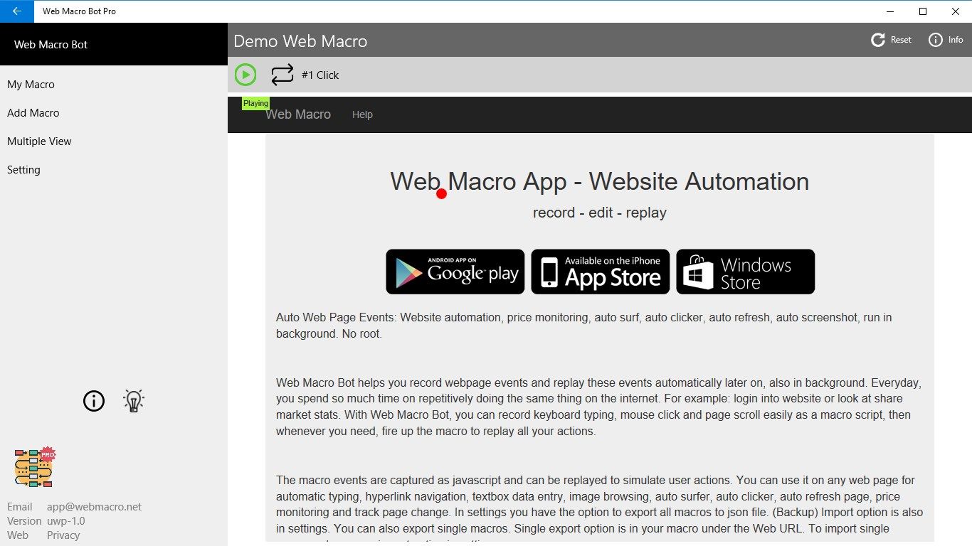 Web Macro Bot Pro