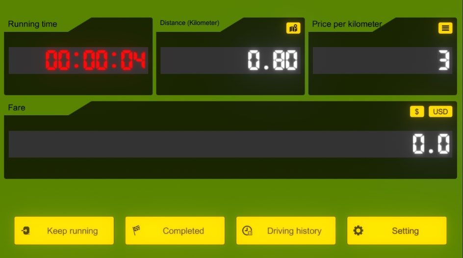 Taxi time meter