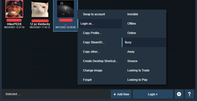 Account Switcher for Epic Steam